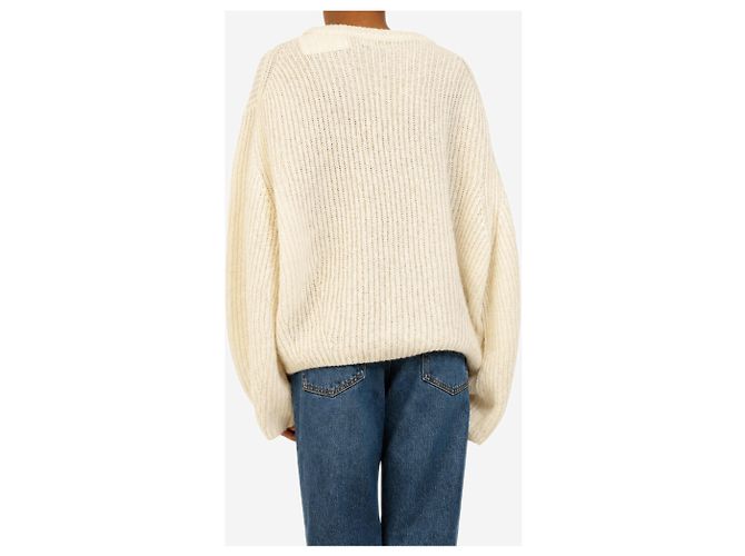 Totême Gerippter Strick aus Mohair-Mischung Ecru - size S - Ansicht 2