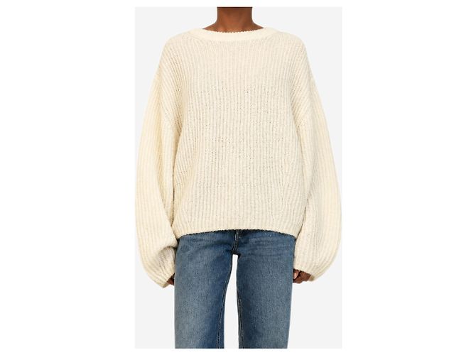 Totême Gerippter Strick aus Mohair-Mischung Ecru - size S - Ansicht 3