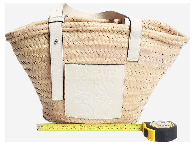 Loewe Bolso cesta mediano de hoja de palma natural - vista 9