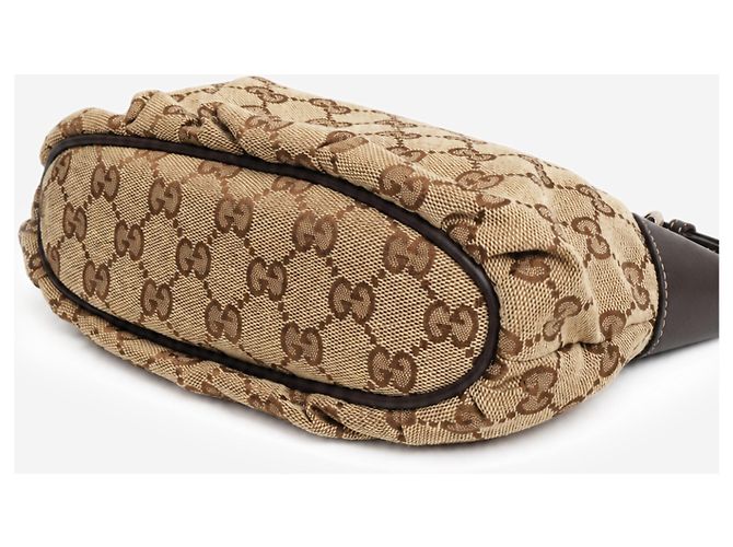 Gucci Borsa a tracolla pochette Sherry Line in tela GG marrone - vista 4