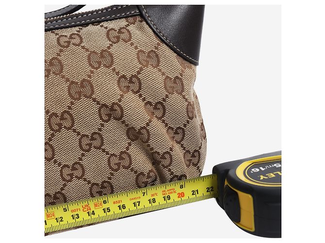 Gucci Borsa a tracolla pochette Sherry Line in tela GG marrone - vista 7