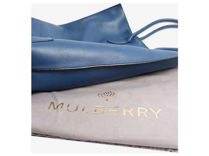 Mulberry Borsa tote Blossom in pelle blu - vista 11