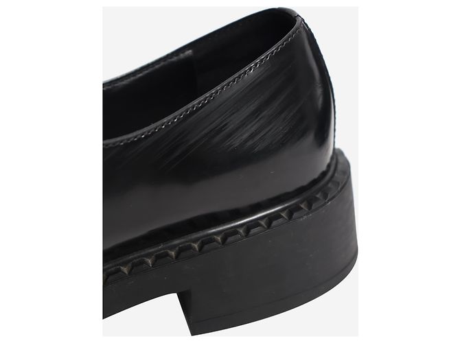 Prada Mocassini Chocolate in pelle spazzolata nera - size EU 39 - vista 6