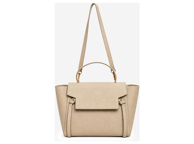 Belt Bag Céline Mini mala de cintura em pele de vitela grão neutro - vista 11