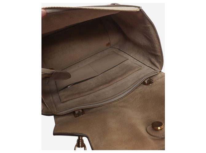 Belt Bag Céline Mini mala de cintura em pele de vitela grão neutro - vista 12
