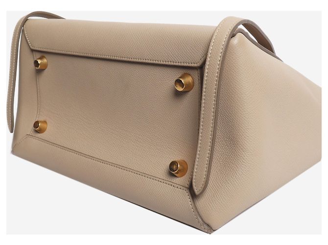 Belt Bag Céline Mini mala de cintura em pele de vitela grão neutro - vista 4