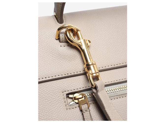 Belt Bag Céline Mini mala de cintura em pele de vitela grão neutro - vista 9