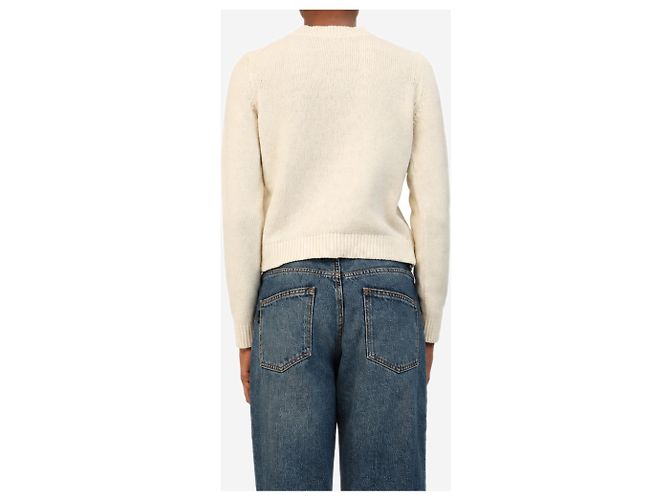Khaite Kurzer Kaschmirpullover mit Rundhalsausschnitt in Creme - size XS - Ansicht 2