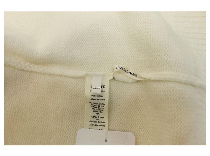 Khaite Kurzer Kaschmirpullover mit Rundhalsausschnitt in Creme - size XS - Ansicht 3