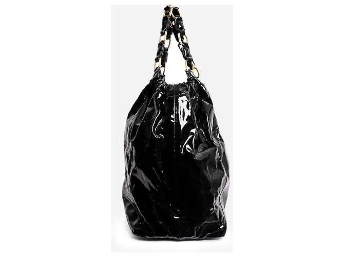 Anine Bing Borsa tote Kate in pelle nera lucida - vista 2