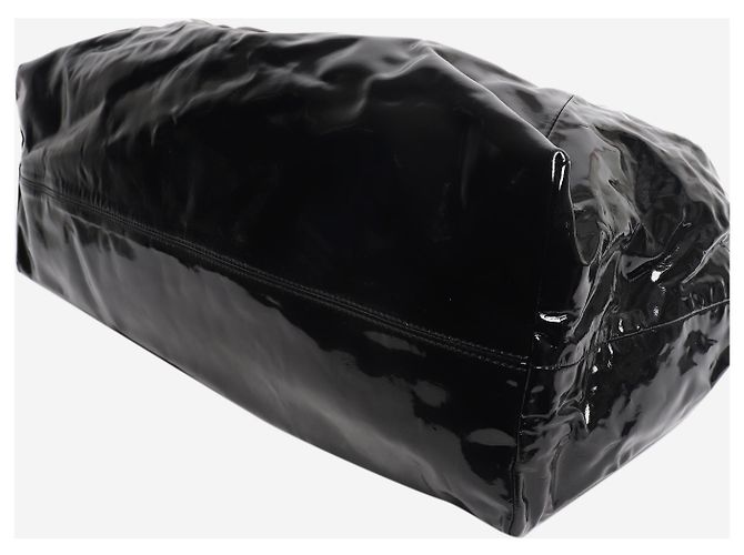 Anine Bing Borsa tote Kate in pelle nera lucida - vista 4