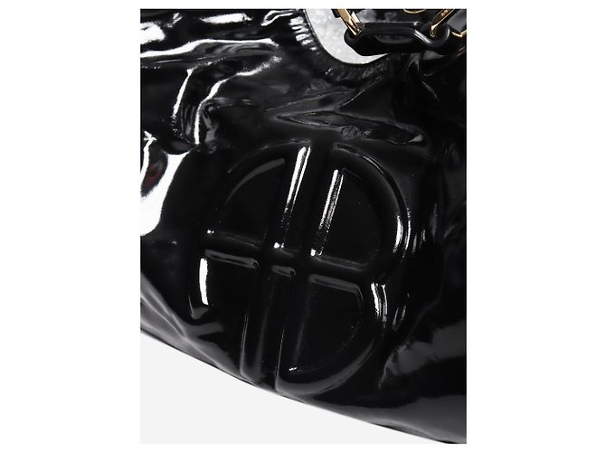 Anine Bing Borsa tote Kate in pelle nera lucida - vista 5