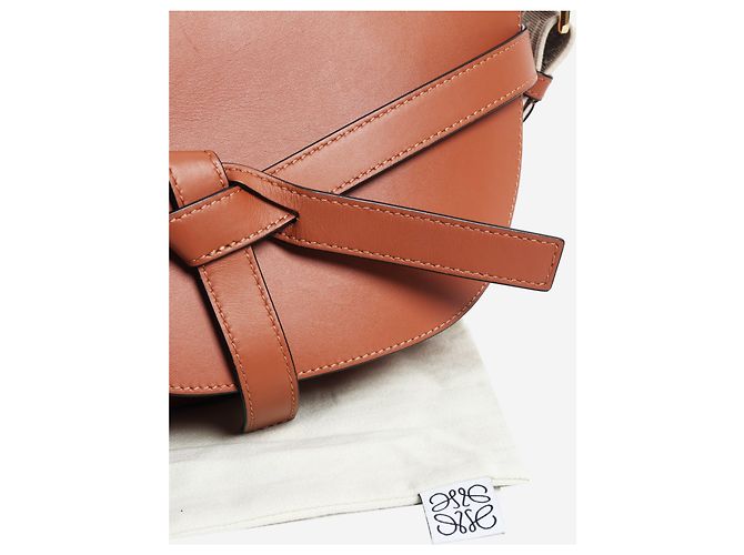 Loewe Borsa a tracolla Gate in pelle marrone - vista 11