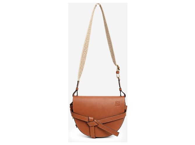 Loewe Borsa a tracolla Gate in pelle marrone - vista 2