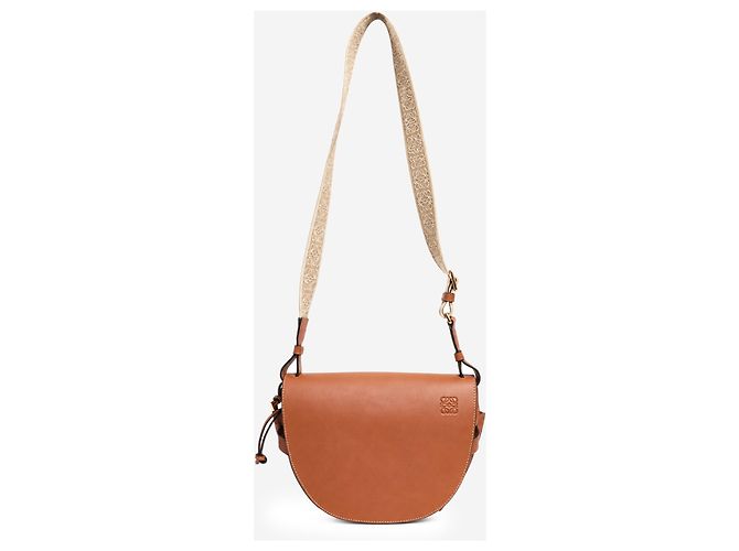 Loewe Borsa a tracolla Gate in pelle marrone - vista 3