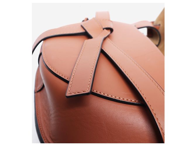 Loewe Borsa a tracolla Gate in pelle marrone - vista 9