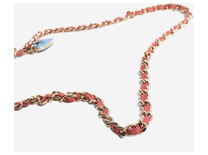 Chanel Borsa flap extra mini Valentine Charms in pelle d'agnello matelassé rosa - vista 8