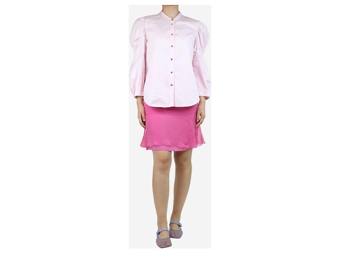 Minissaia de seda rosa Chanel - vista 3