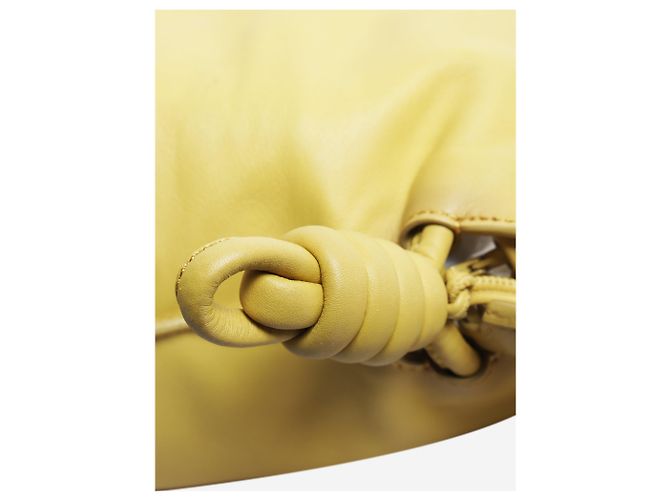 Loewe Clutch Flamenco in pelle nappa gialla - vista 8