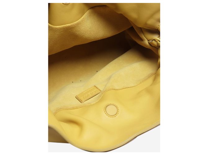 Loewe Clutch Flamenco in pelle nappa gialla - vista 9
