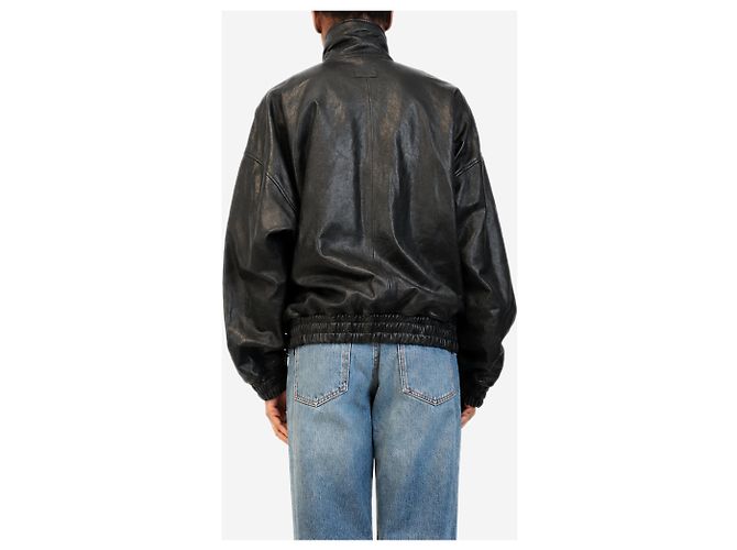 Acne Giacca blouson in pelle nera - taglia UK 6 - vista 2