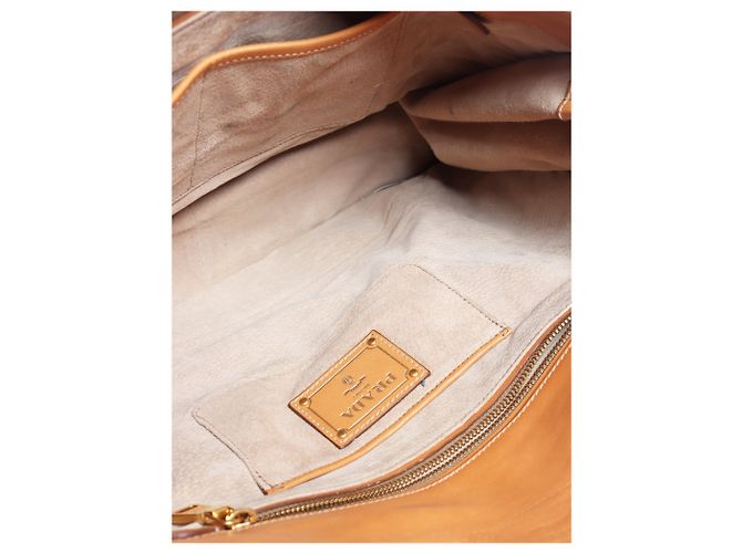 Prada Bolso tote de lona a rayas azules - vista 13