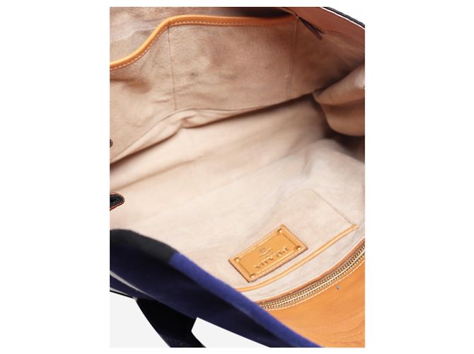 Prada Bolso tote de lona a rayas azules - vista 14