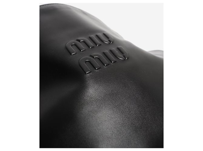 Miu Miu Sac cabas en cuir noir - vue 5