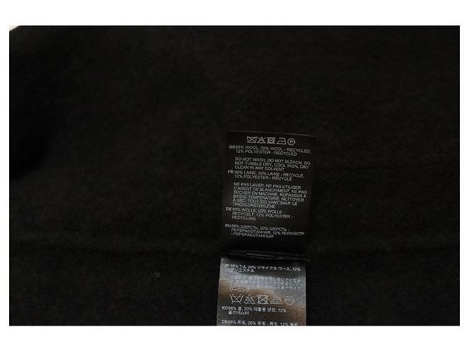 Totême Casaco-cachecol com franjas em mistura de lã preta - size UK 6 - vista 4