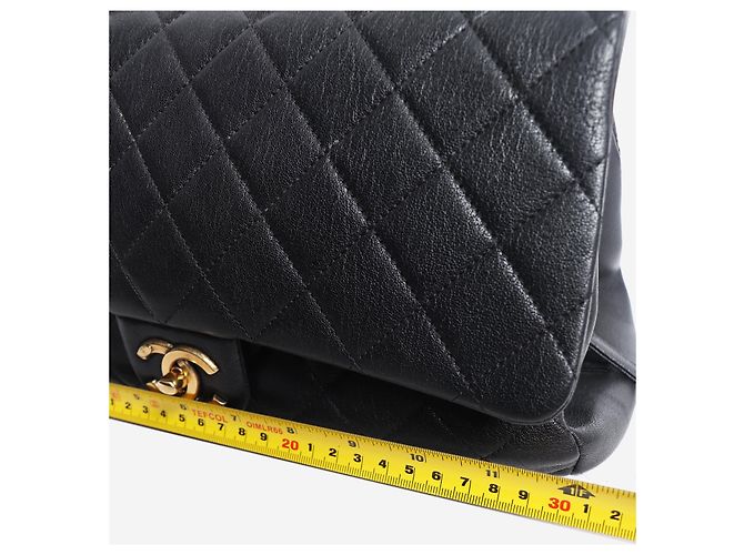 Chanel Borsa a tracolla single flap in pelle matelassé nera 2006 - vista 11