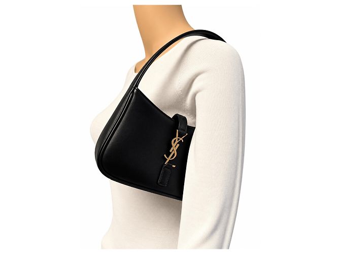 Autre Marque Borsa hobo Mini Le 5 à 7 in pelle nera - vista 10
