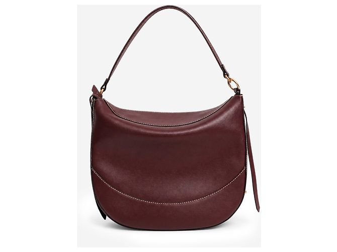 Vanessa Bruno Borsa a tracolla Daily in pelle bordeaux - vista 3