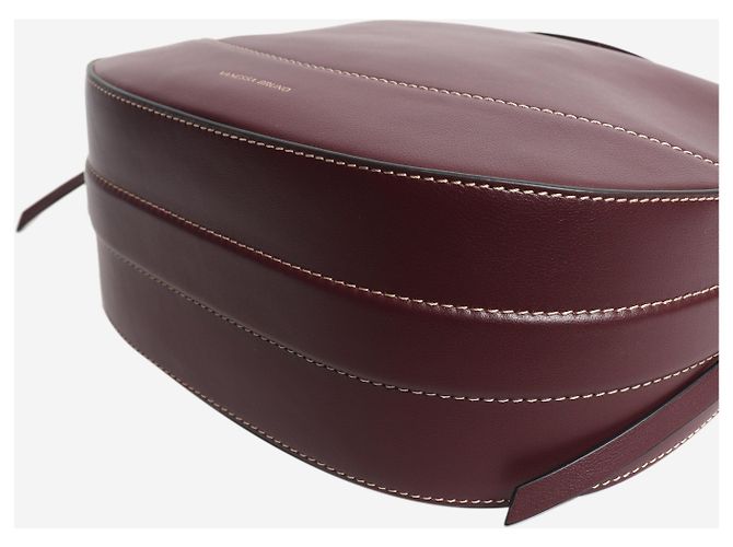Vanessa Bruno Borsa a tracolla Daily in pelle bordeaux - vista 4