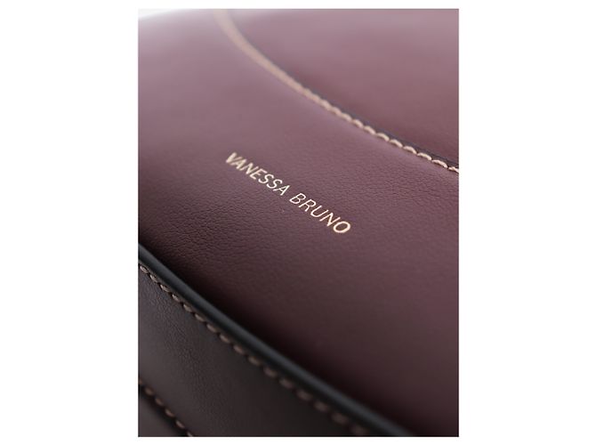 Vanessa Bruno Borsa a tracolla Daily in pelle bordeaux - vista 5