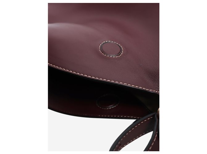 Vanessa Bruno Borsa a tracolla Daily in pelle bordeaux - vista 9