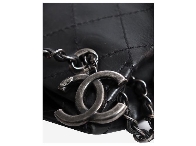 Chanel Borsa tote CC Pocket 2015 in pelle di vitello nera - vista 10