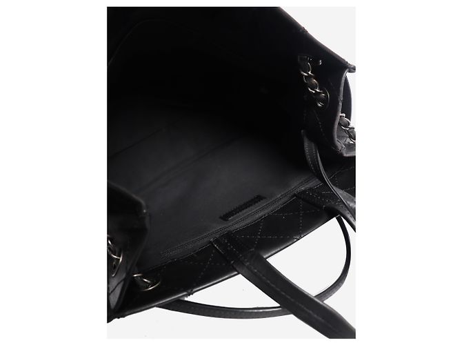 Chanel Borsa tote CC Pocket 2015 in pelle di vitello nera - vista 11