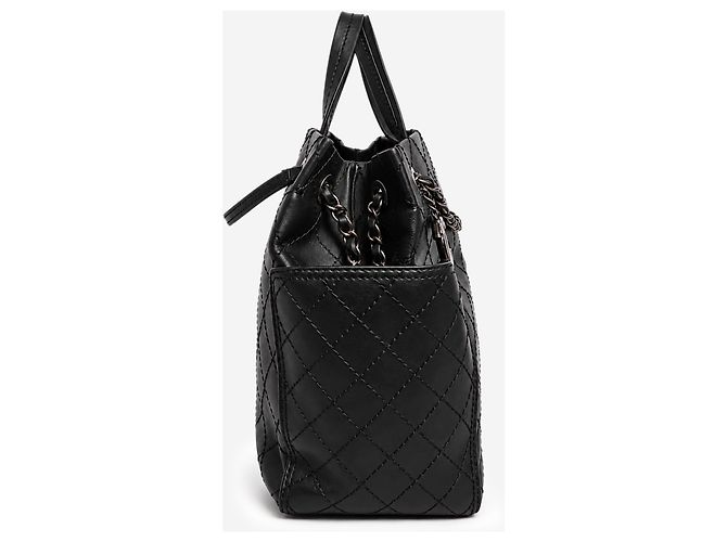 Chanel Borsa tote CC Pocket 2015 in pelle di vitello nera - vista 4