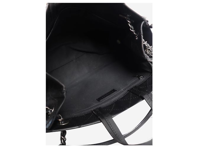 Chanel Borsa tote CC Pocket 2015 in pelle di vitello nera - vista 9