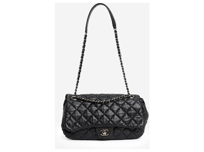 Chanel Bubble Flap Bag 2013 aus Lammleder in Schwarz - Ansicht 2