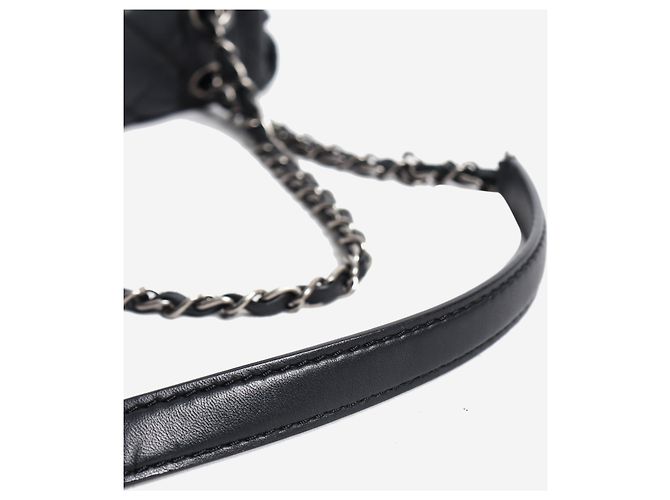 Chanel Bubble Flap Bag 2013 aus Lammleder in Schwarz - Ansicht 9