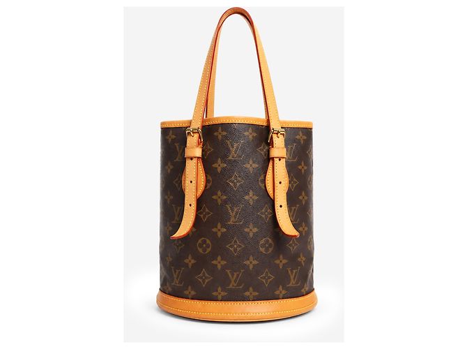 Louis Vuitton Bolso Petit Bucket de lona Monogram marrón - vista 3