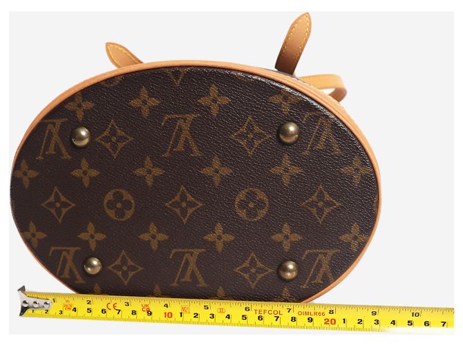 Louis Vuitton Bolso Petit Bucket de lona Monogram marrón - vista 5