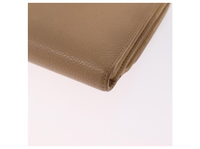 Cartera CHANEL de piel caviar beige CC - vista 11