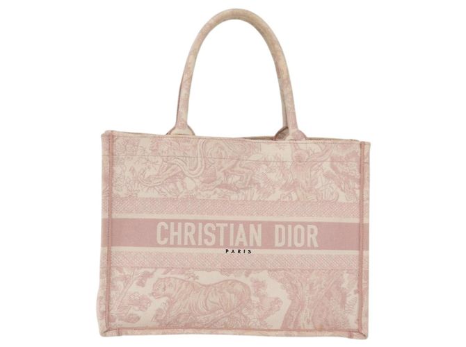 Christian Dior Book Tote Bag Canvas Pink - vista 2
