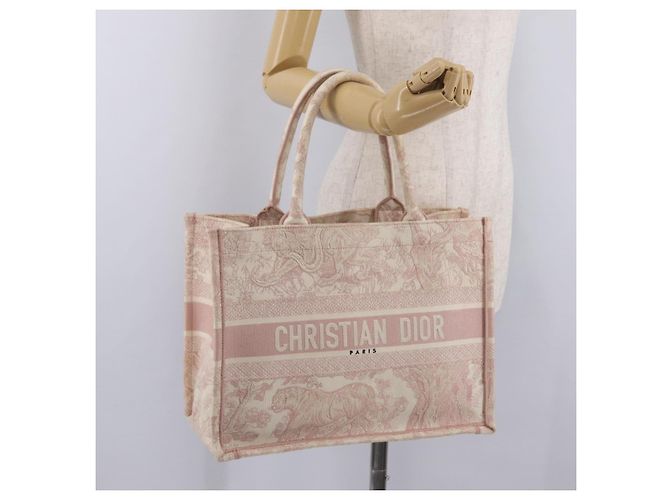 Christian Dior Book Tote Bag Canvas Pink - vista 23