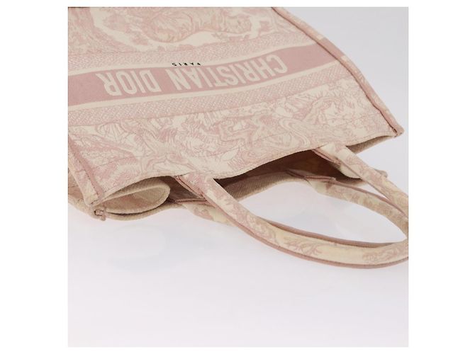 Christian Dior Book Tote Bag Canvas Pink - vista 8