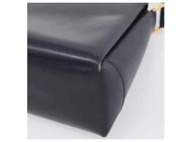 GUCCI Hand Bag Leather Black Gold Tone - vista 12