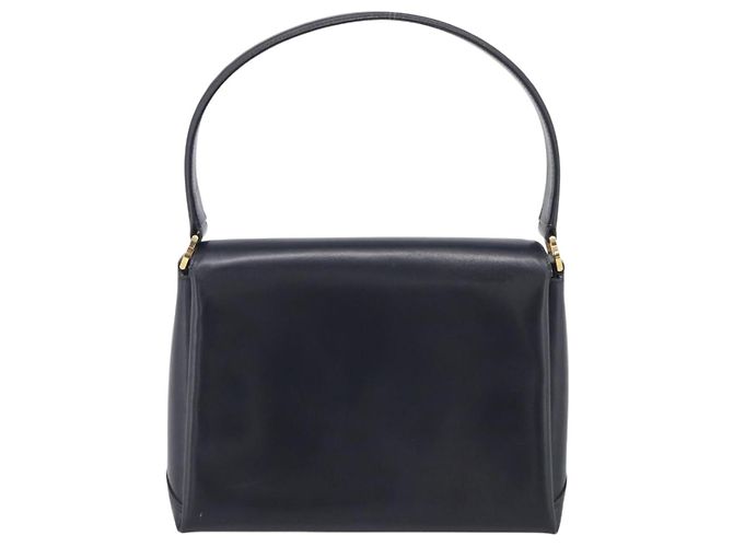 GUCCI Hand Bag Leather Black Gold Tone - vista 3