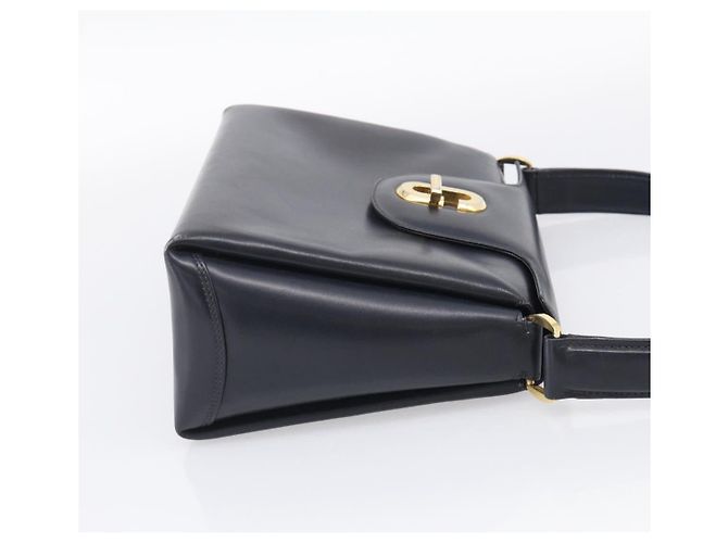 GUCCI Hand Bag Leather Black Gold Tone - vista 5